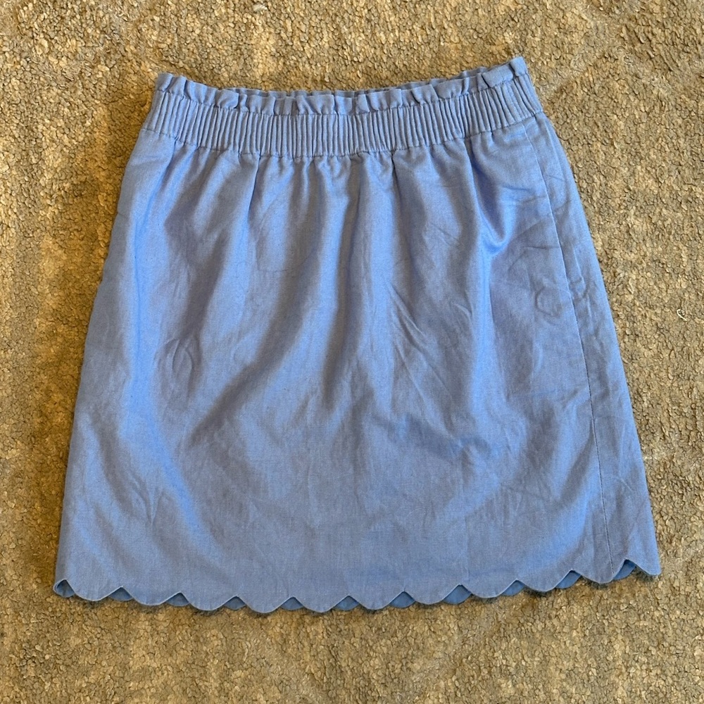 J CREW scallop pull on skirt